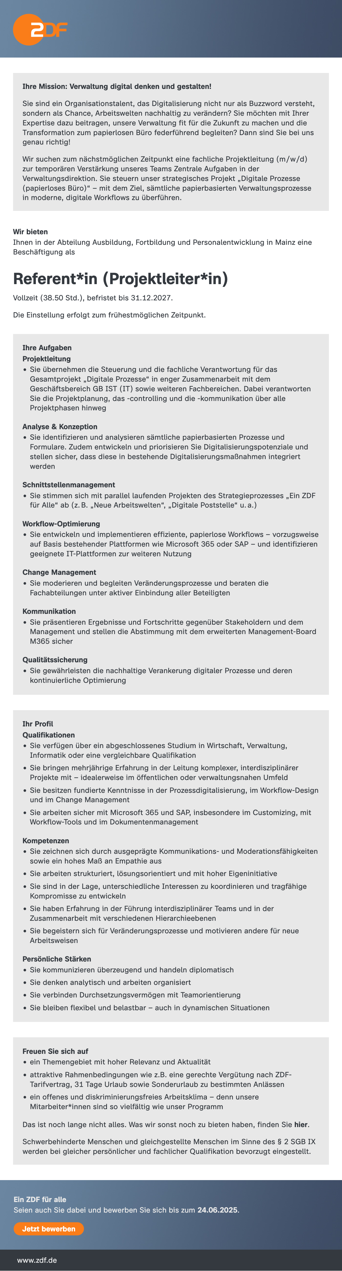 Referent*in (Projektleiter*in)