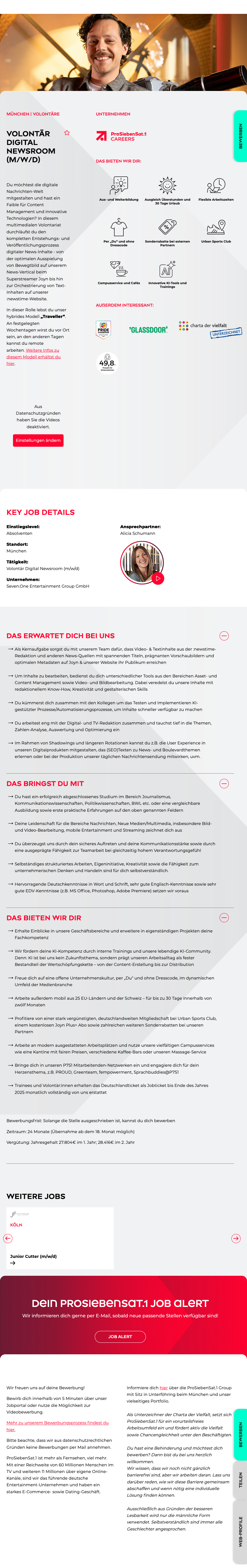 Volontär Digital Newsroom (m/w/d)