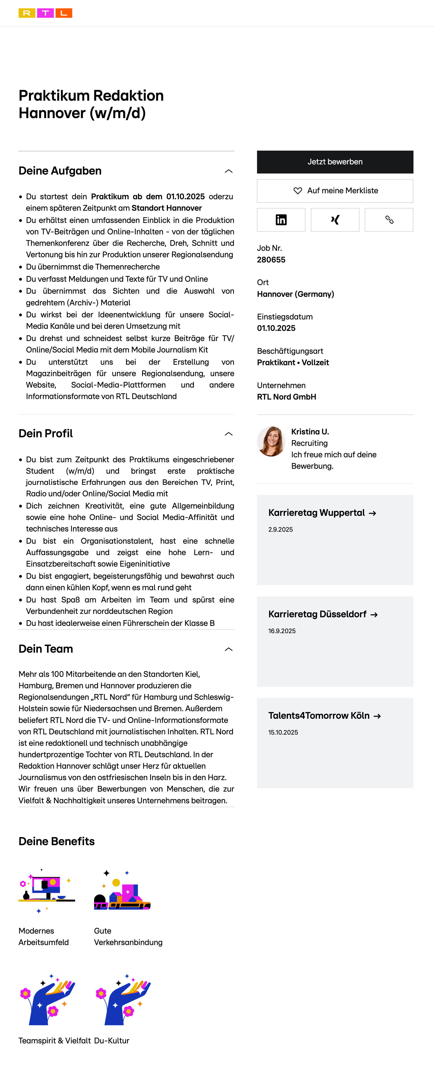 Praktikum Redaktion Hannover