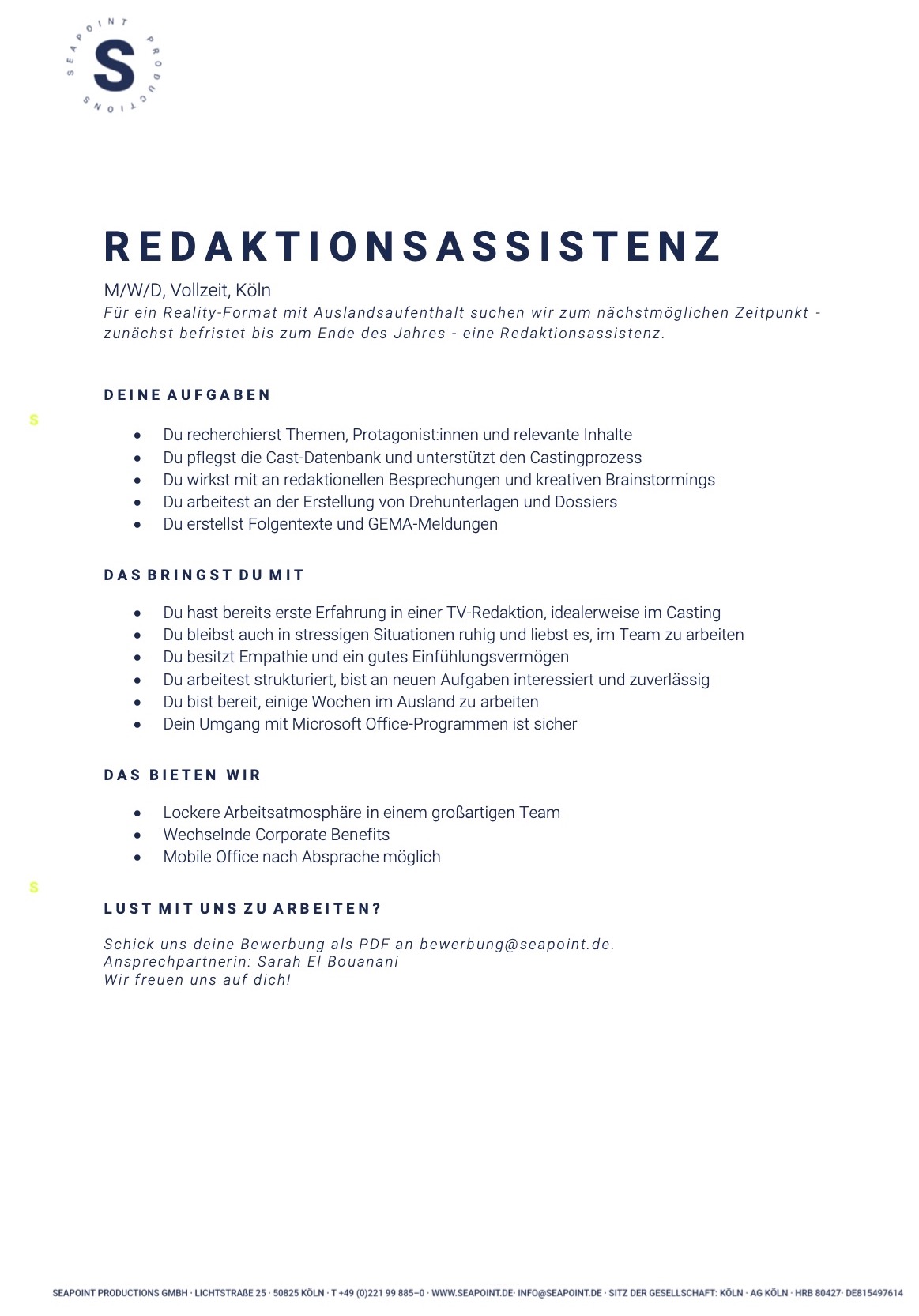 Redaktionsassistenz