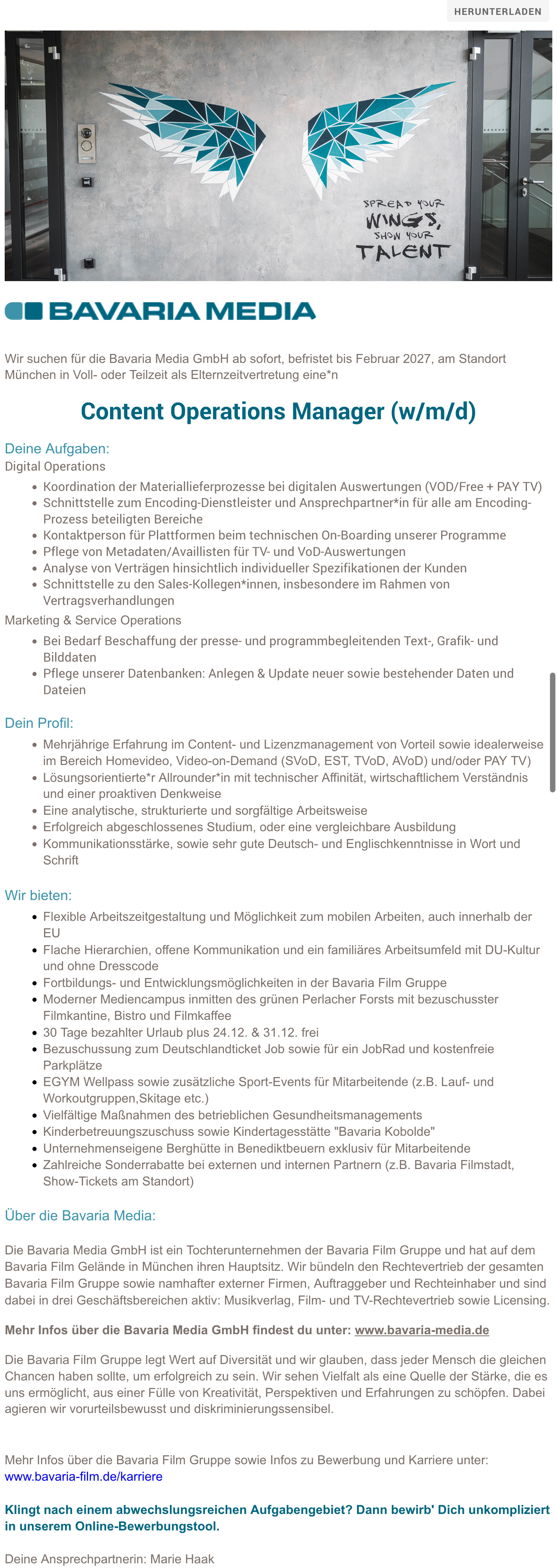 Content Operations Manager (w/m/d)