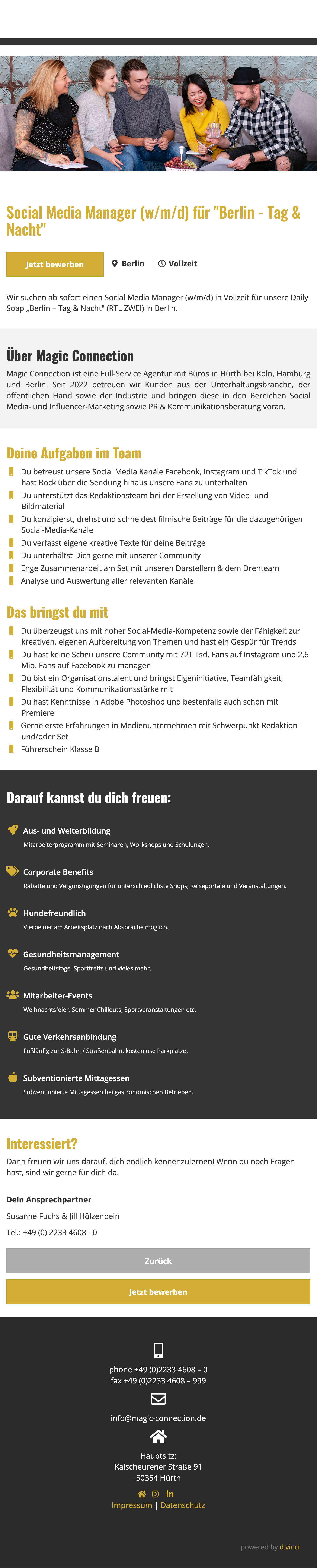 Social Media Manager (w/m/d) für 