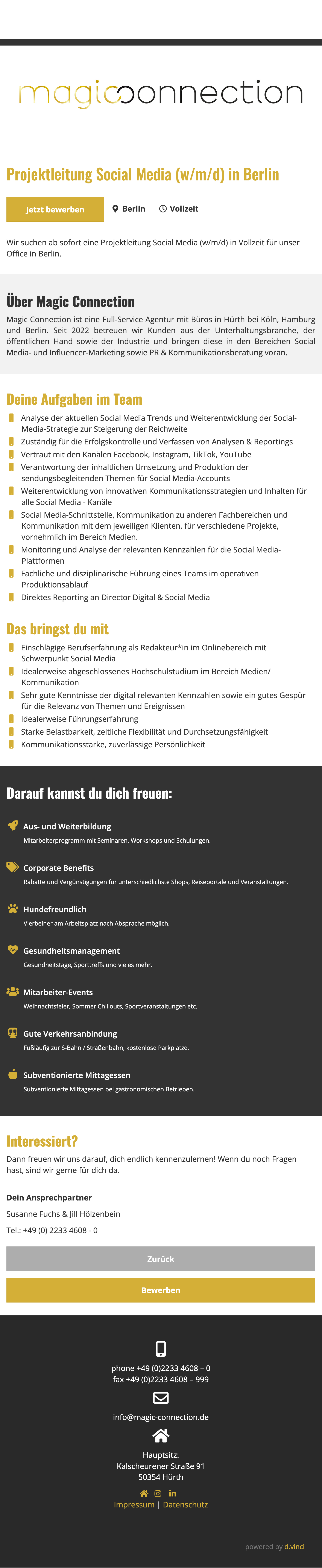 Projektleitung Social Media (w/m/d)