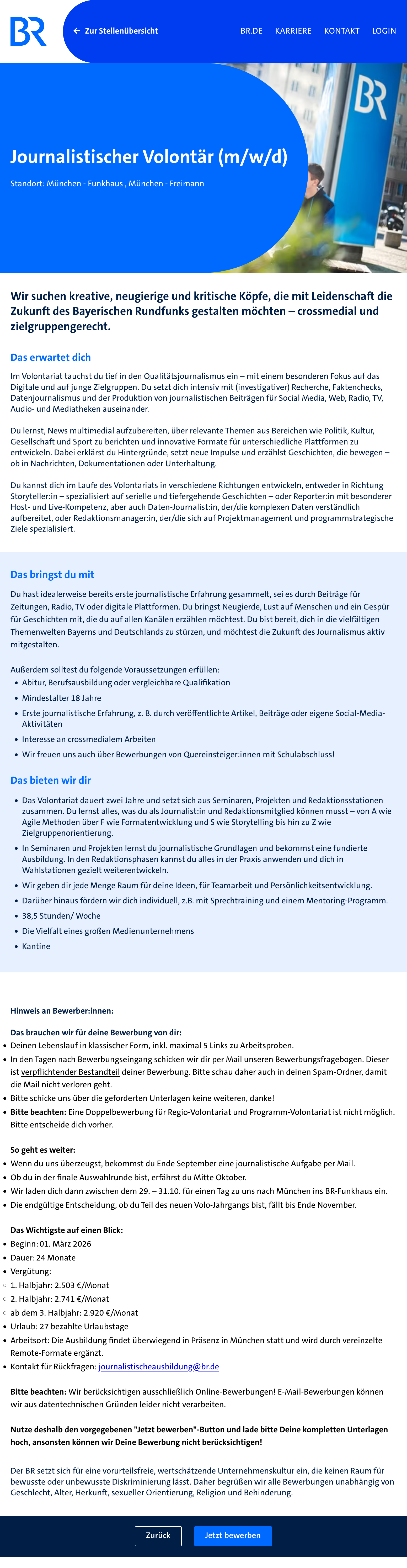 Journalistischer Volontär (m/w/d)