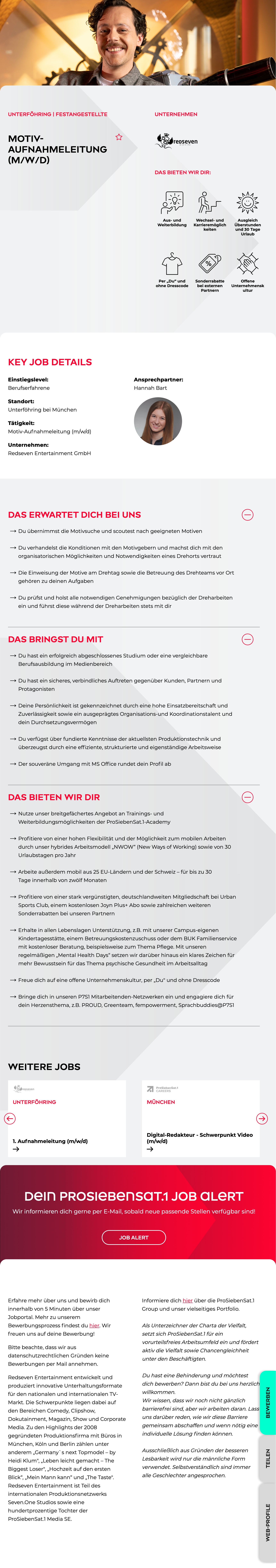 Motiv-Aufnahmeleitung