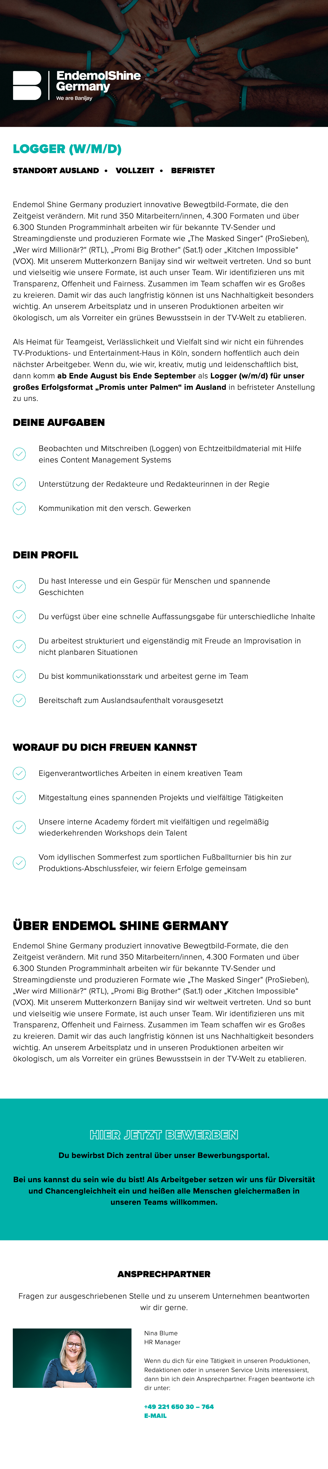 Logger (w/m/d) für „Promis unter Palmen“
