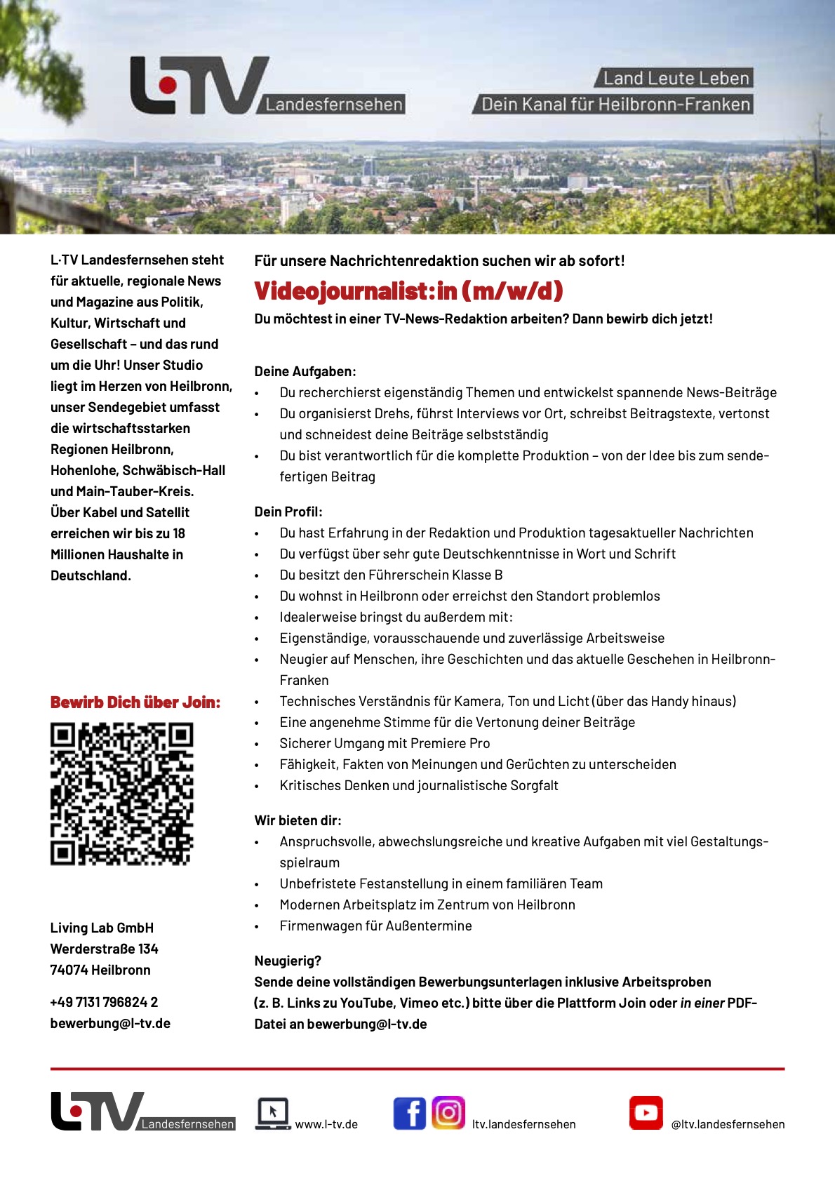 Videojournalist:in (m/w/d)