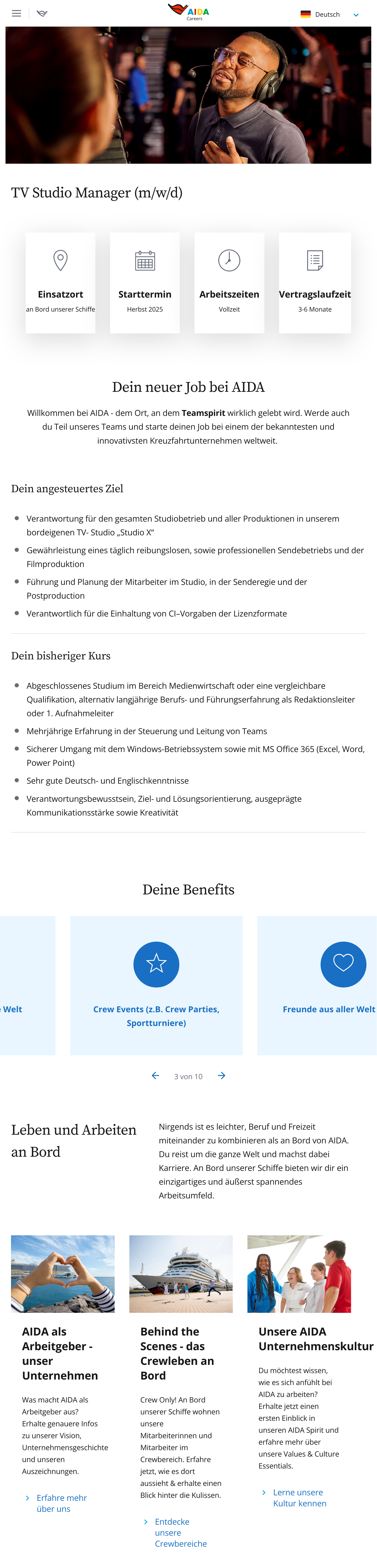TV Studio Manager (m/w/d)