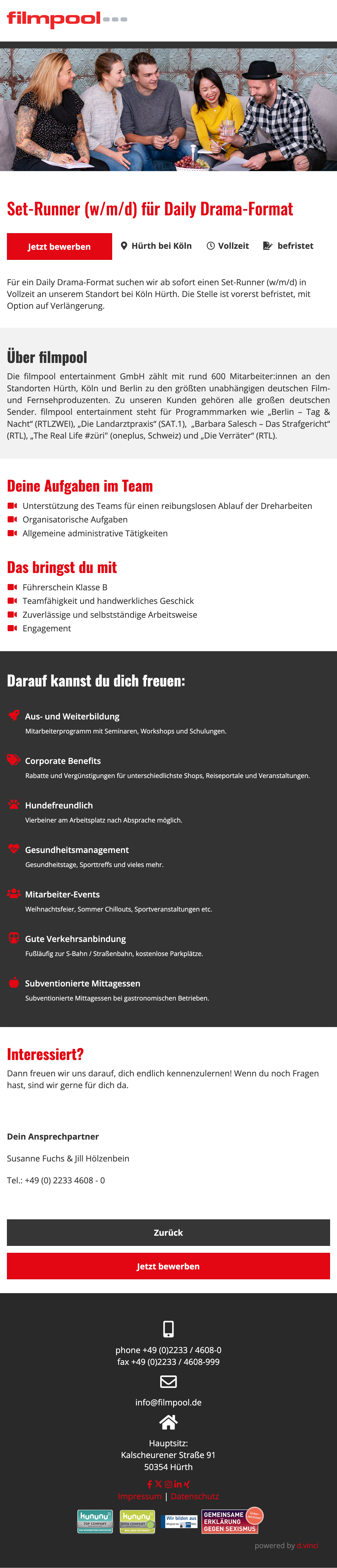 Set-Runner (w/m/d) für Daily Drama-Format