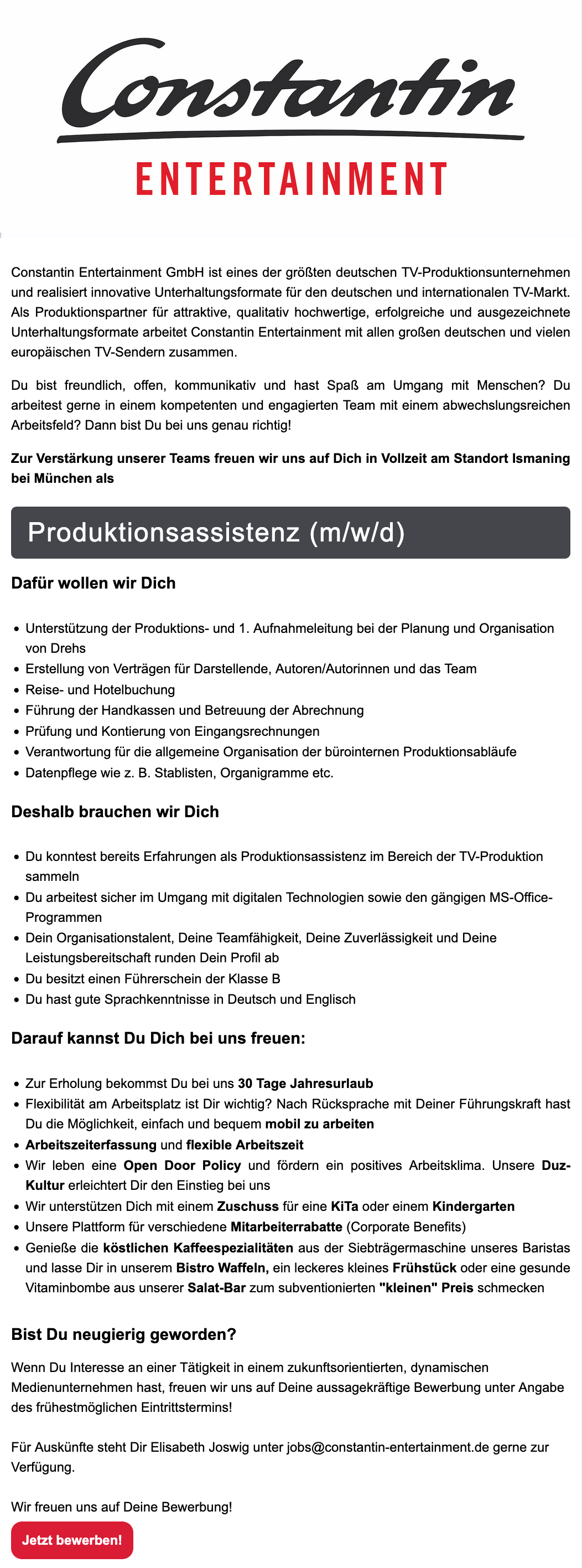 Produktionsassistenz