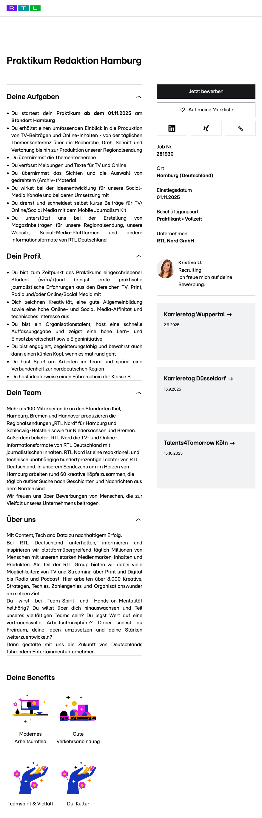 Praktikum Redaktion Hamburg