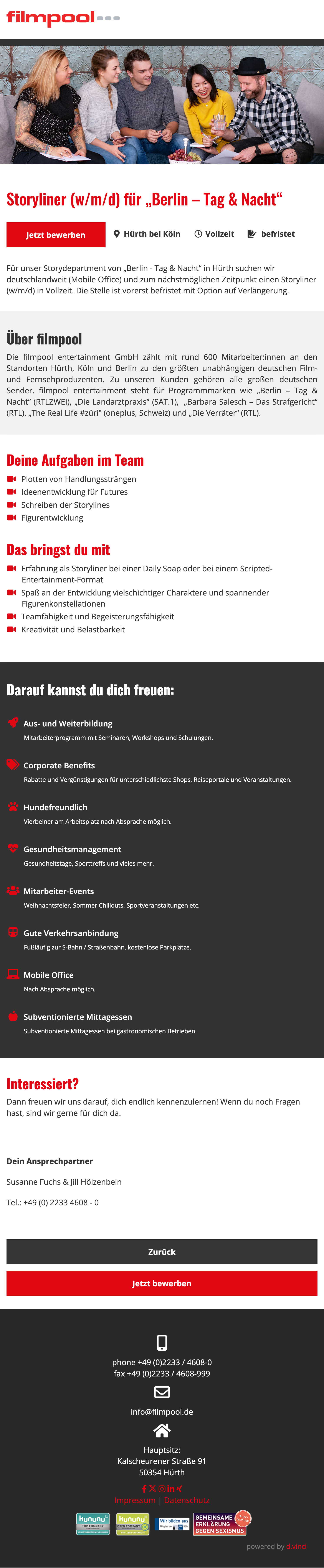 Storyliner (w/m/d) für „Berlin – Tag & Nacht“
