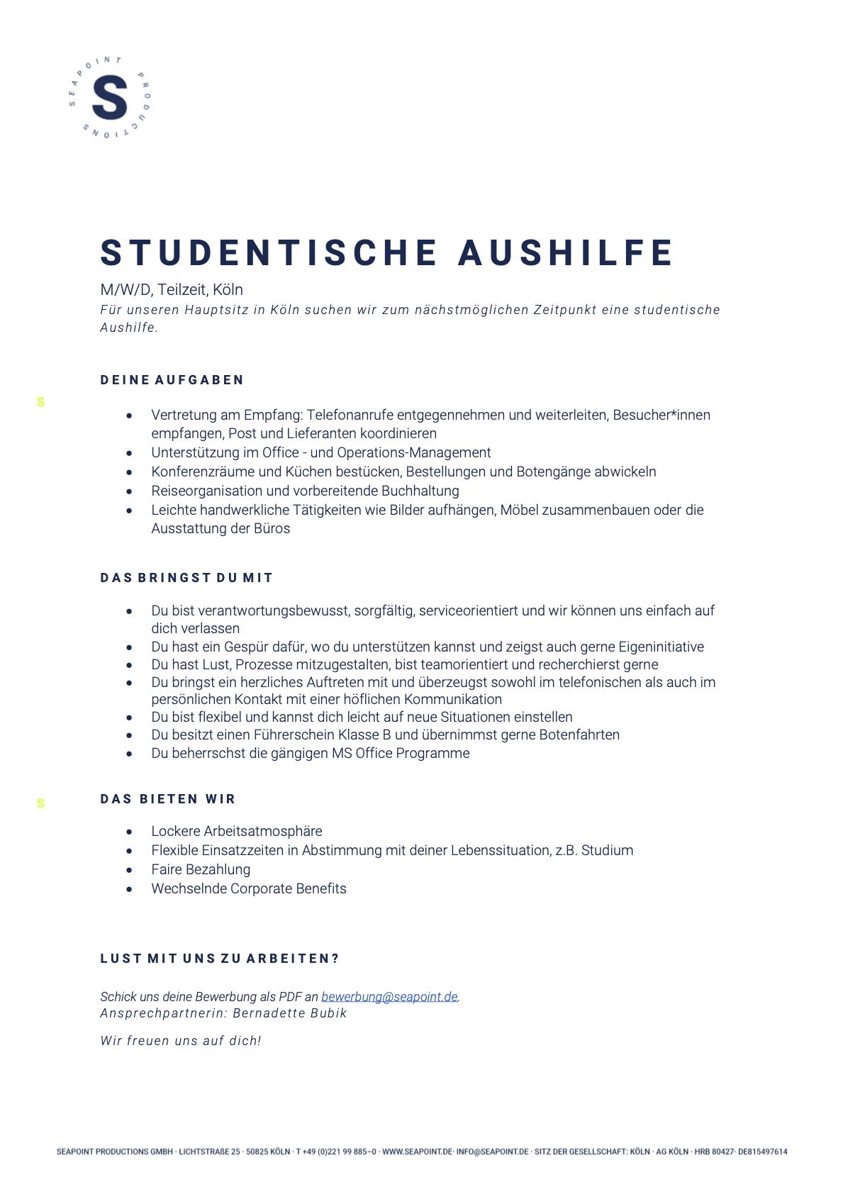 Studentische Aushilfe (m/w/d)