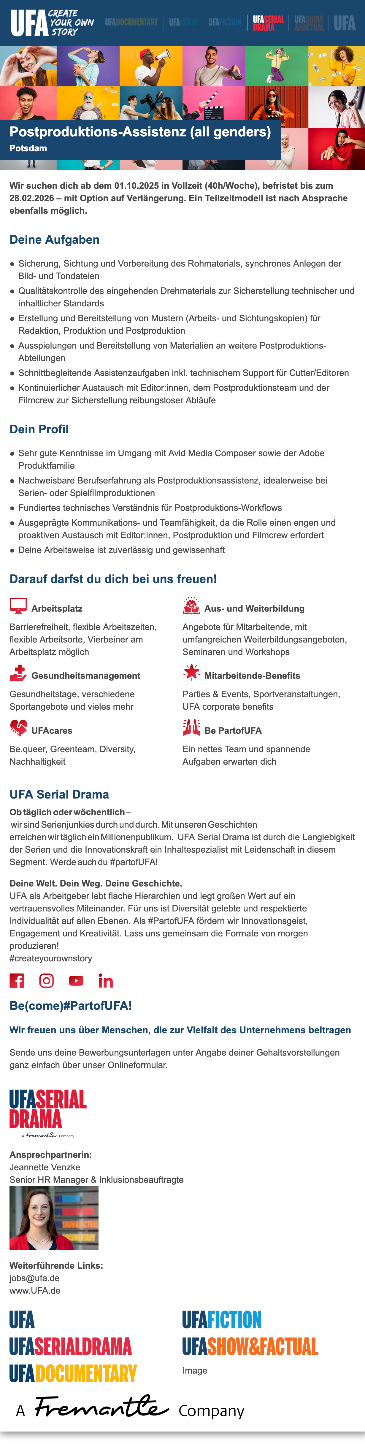 Postproduktions-Assistenz