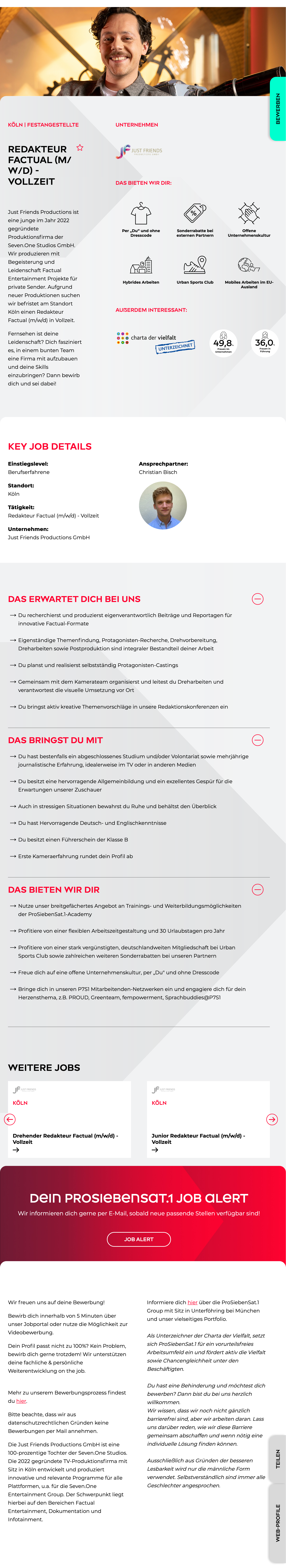 Redakteur Factual (m/w/d) - Vollzeit