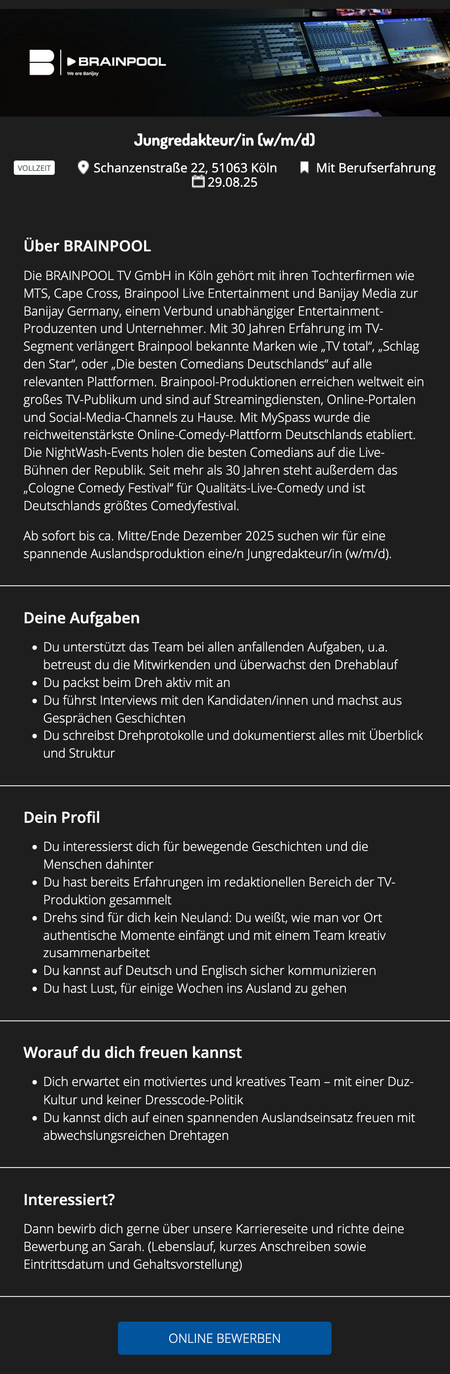 Jungredakteur/in (w/m/d)