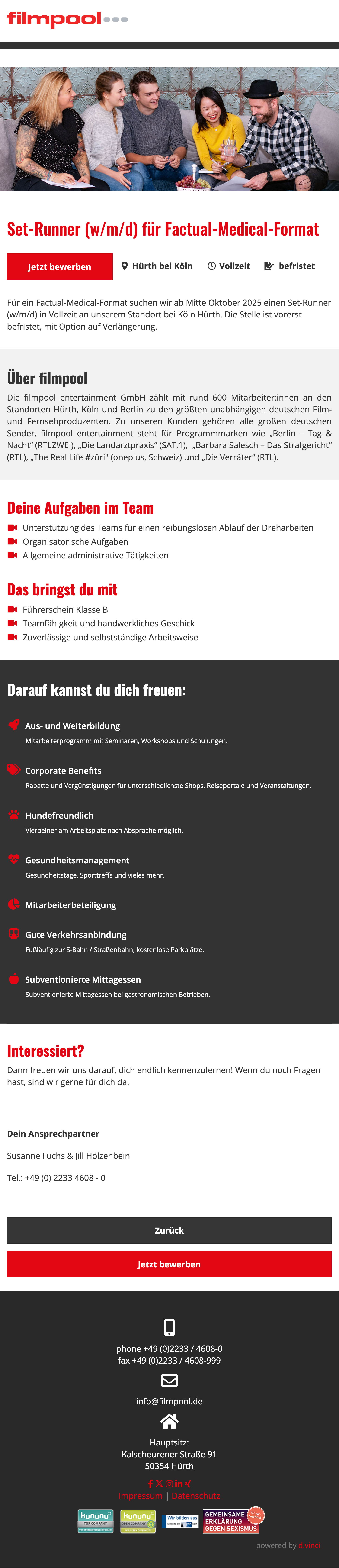Set-Runner (w/m/d) für Factual-Medical-Format