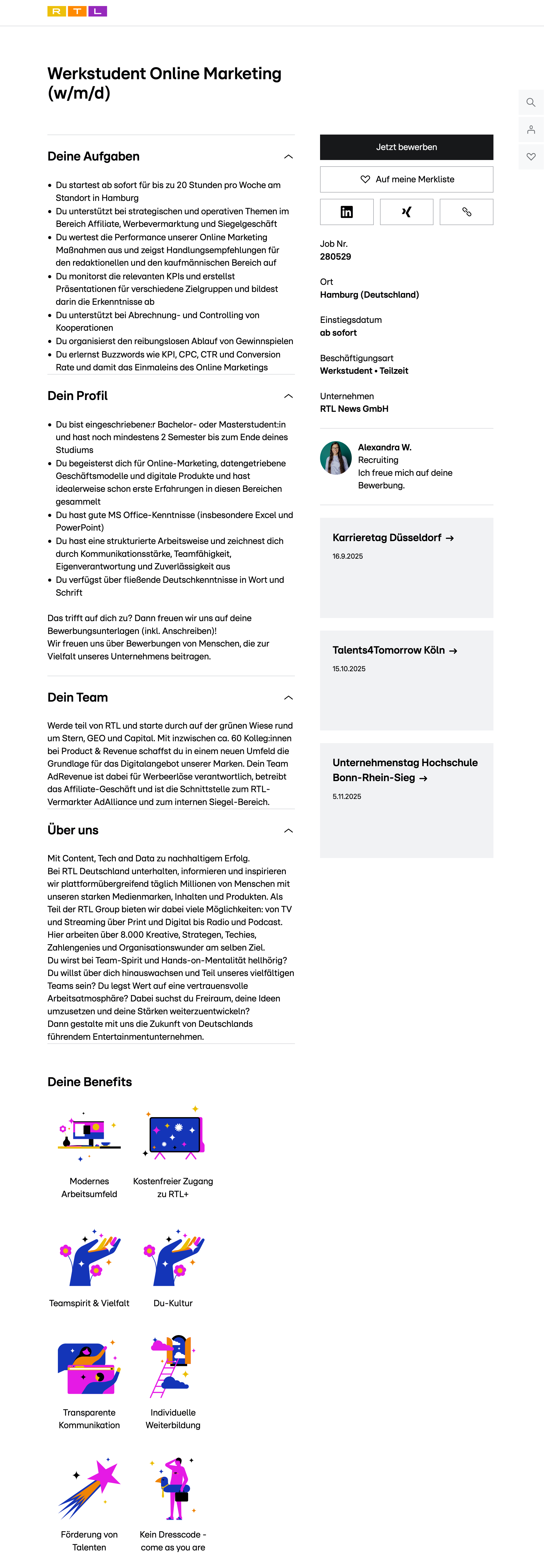 Werkstudent Online Marketing (w/m/d)