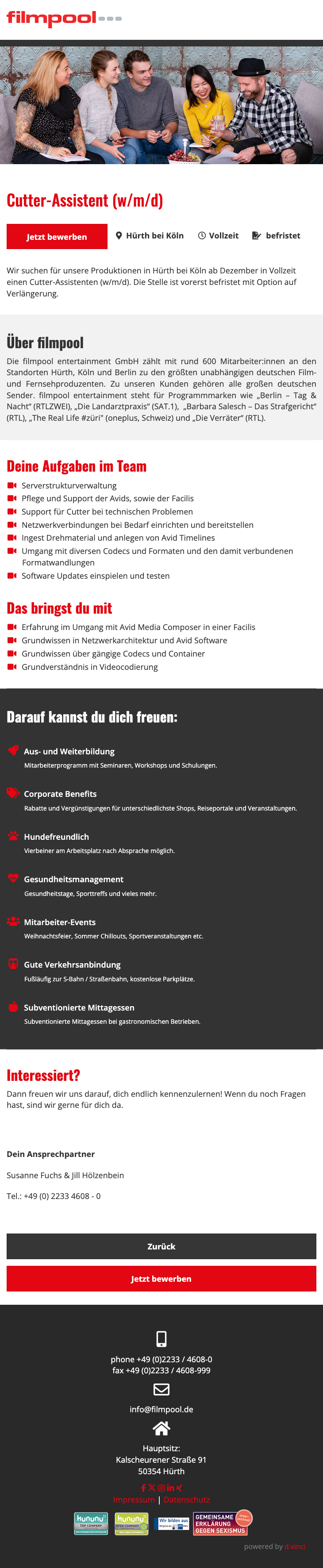 Cutter-Assistent (w/m/d)