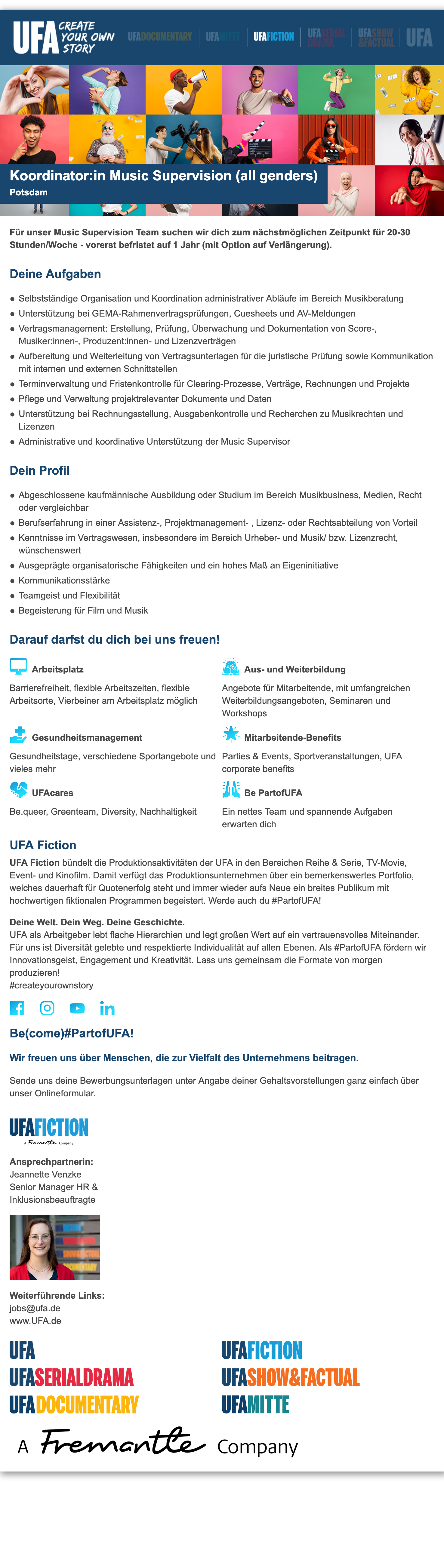 Koordinator:in Music Supervision (all genders)