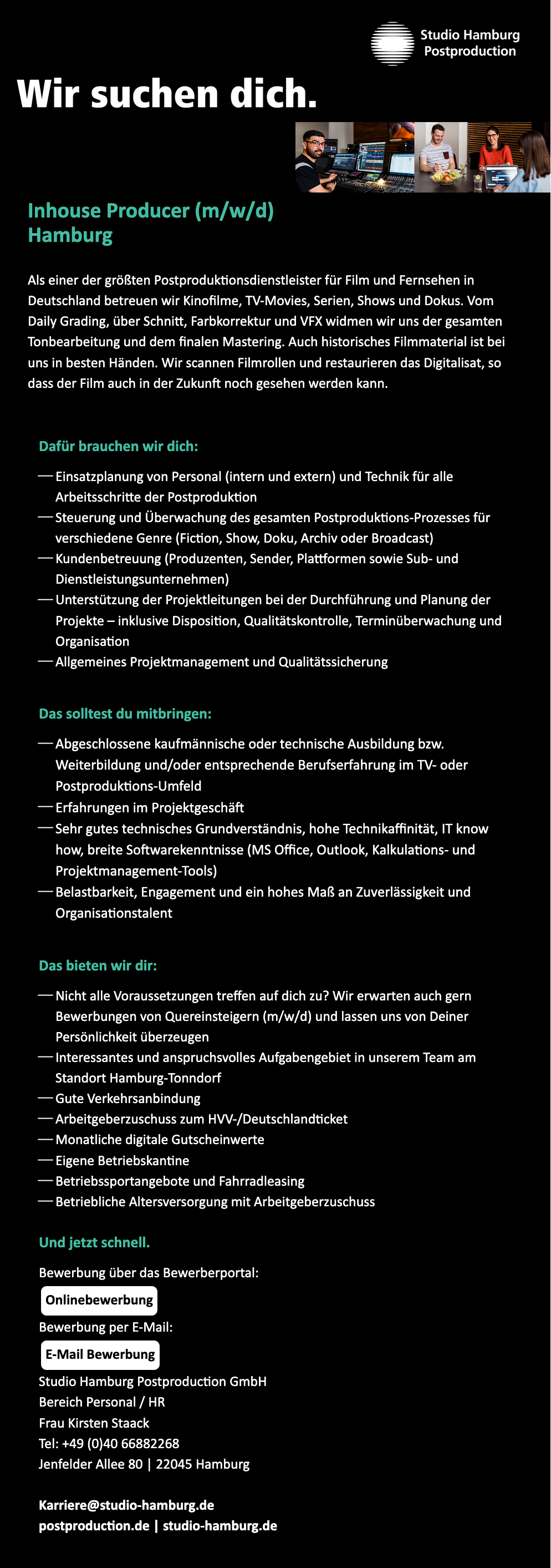 Inhouse Producer (m/w/d)