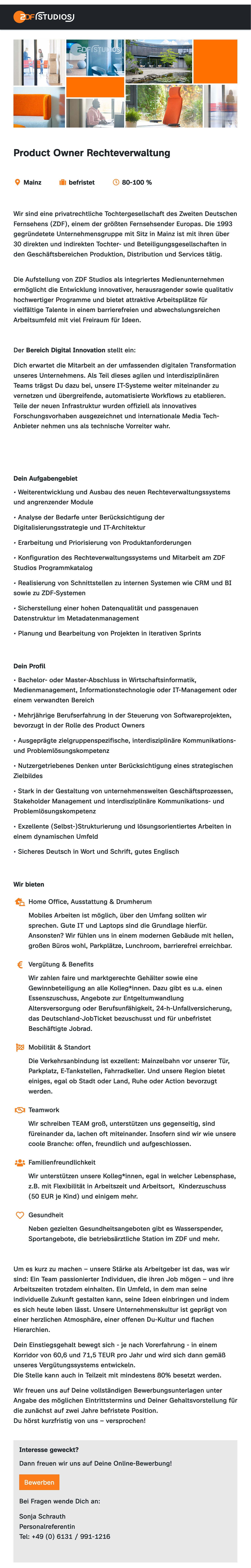 Product Owner Rechteverwaltung