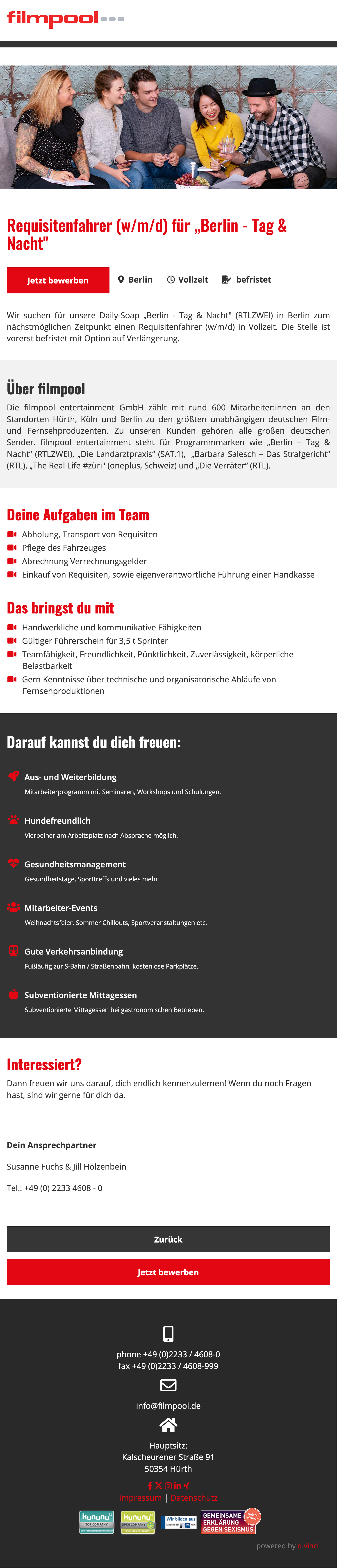Requisitenfahrer (w/m/d) für 