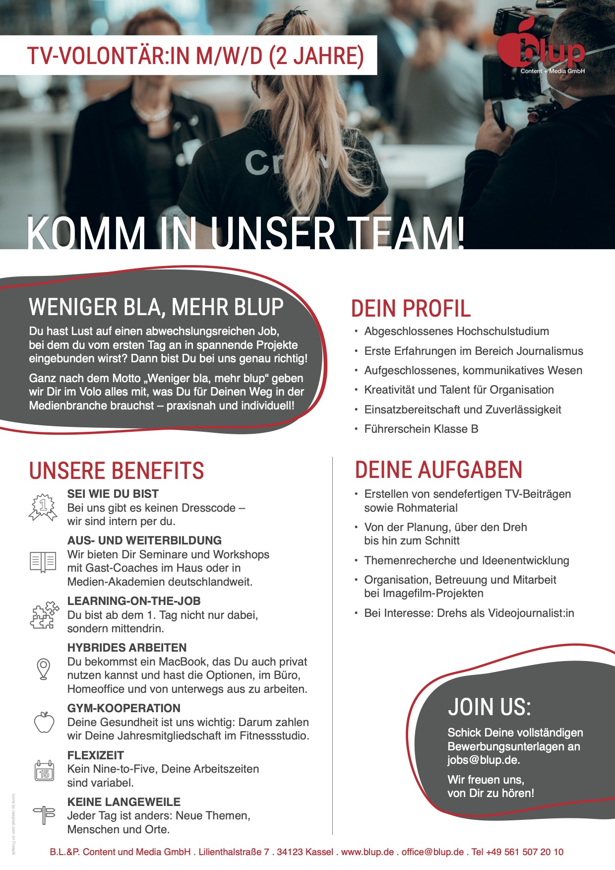 TV-Volontär:in (m/w/d)