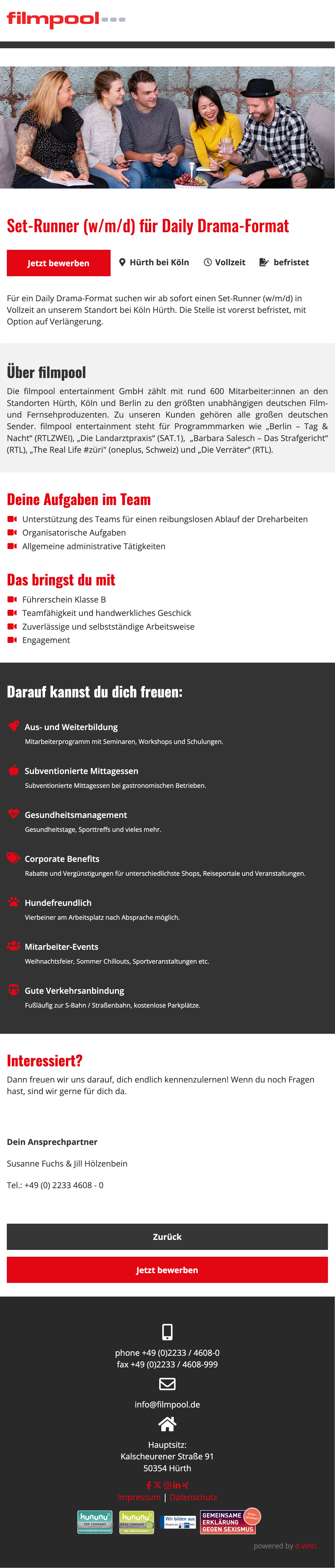 Set-Runner (w/m/d) für Daily Drama-Format