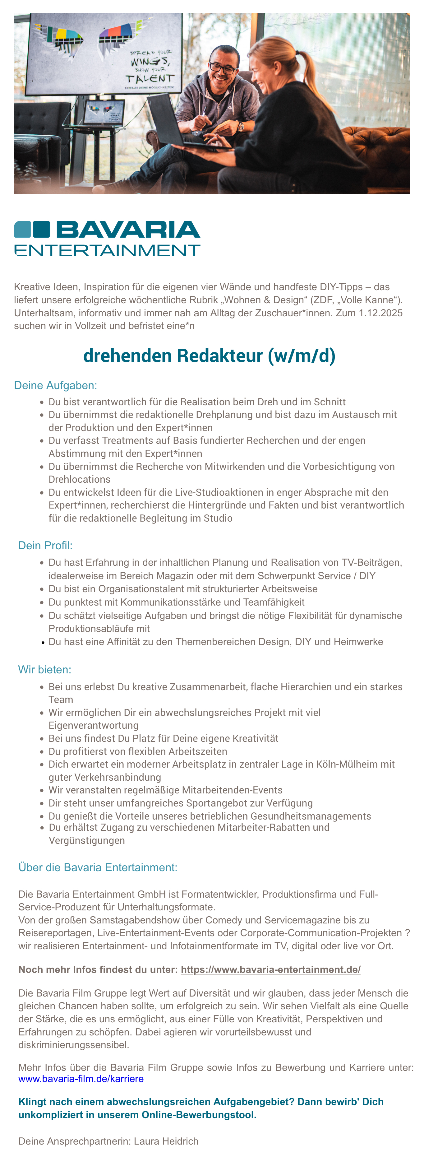 Drehender Redakteur (w/m/d) 