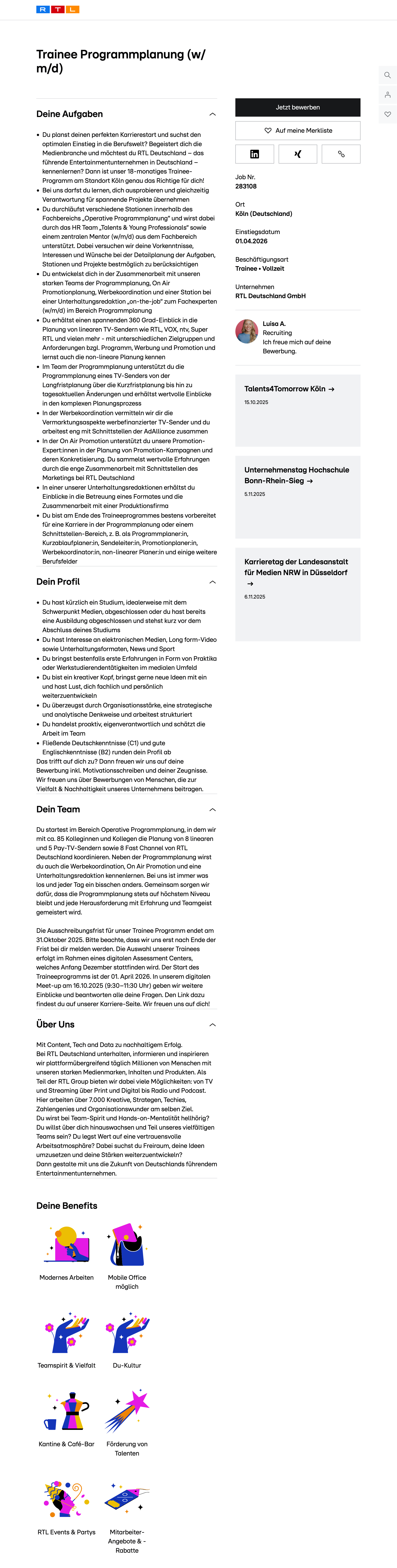 Trainee Programmplanung (w/m/d)