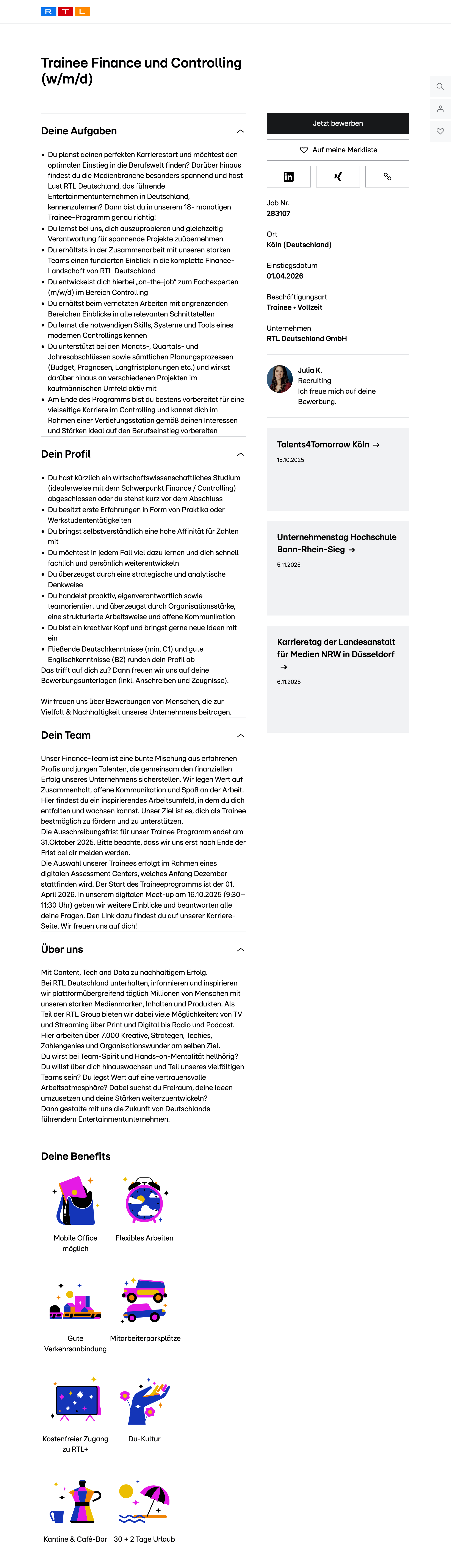 Trainee Finance und Controlling (w/m/d)