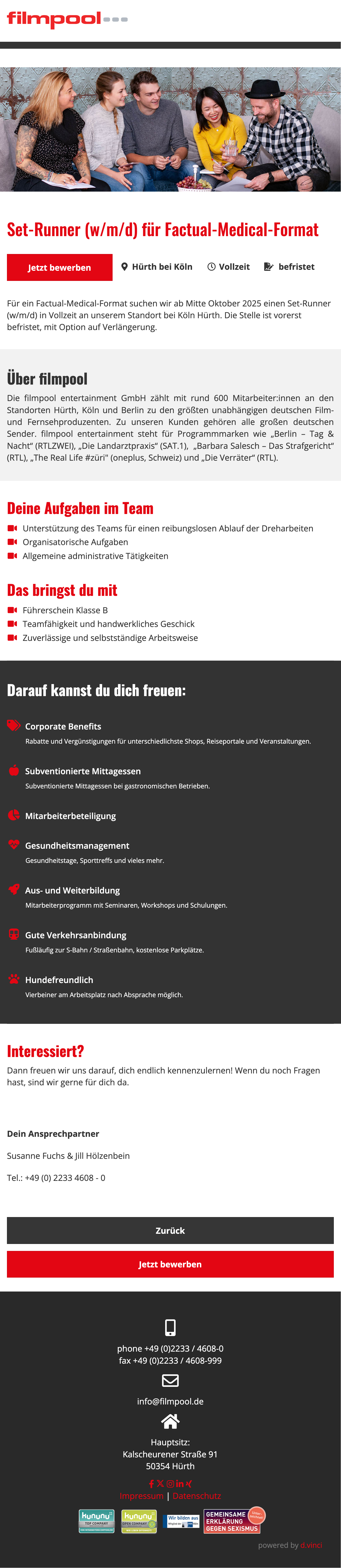 Set-Runner (w/m/d) für Factual-Medical-Format