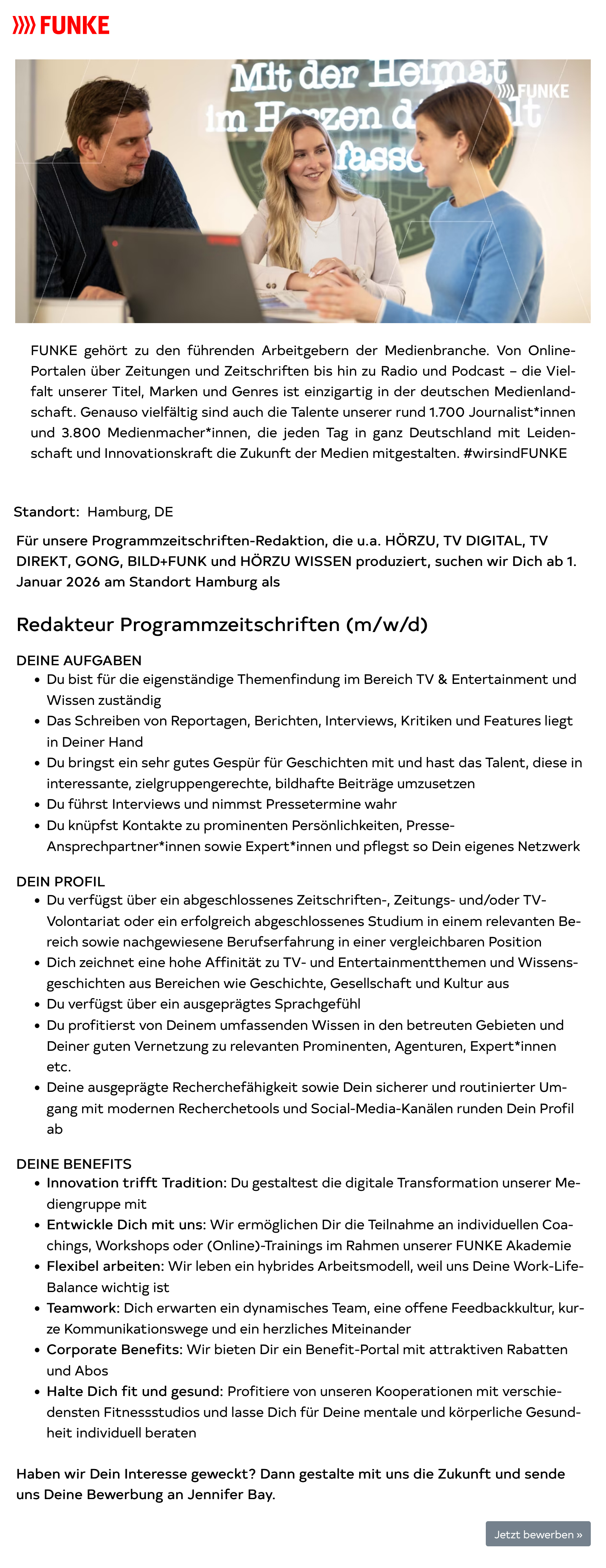 Redakteur Programmzeitschriften (m/w/d)