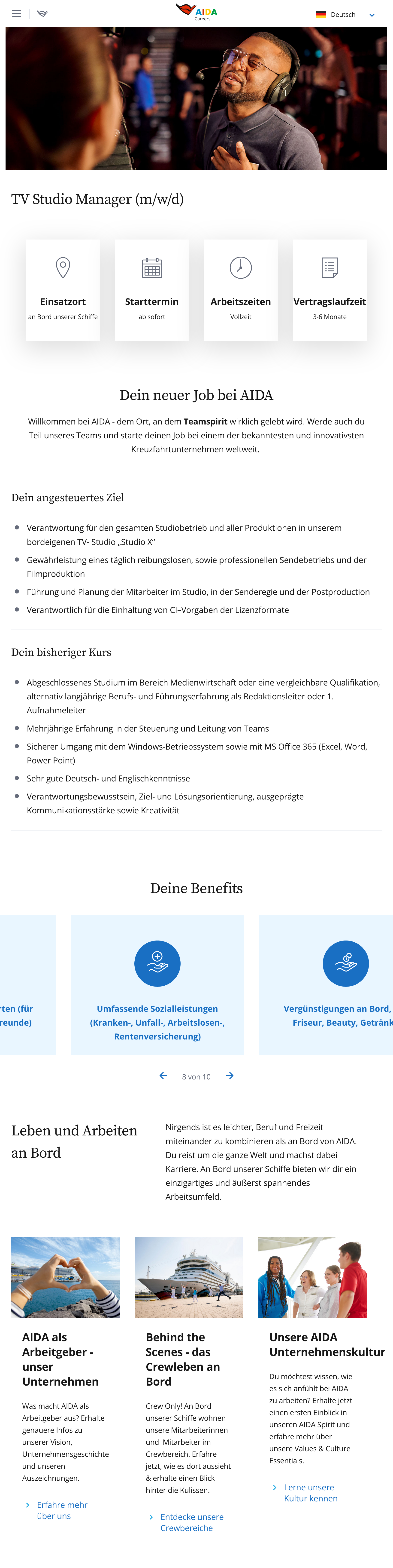 TV Studio Manager (m/w/d)