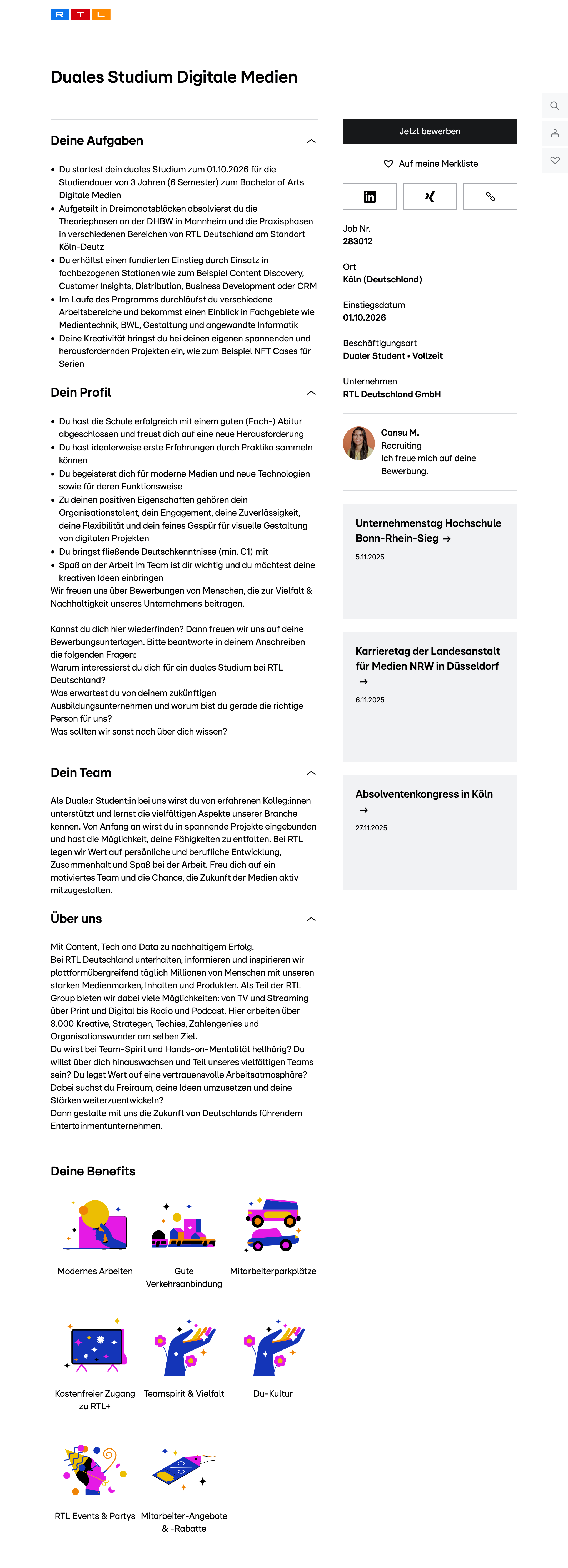 Duales Studium Digitale Medien