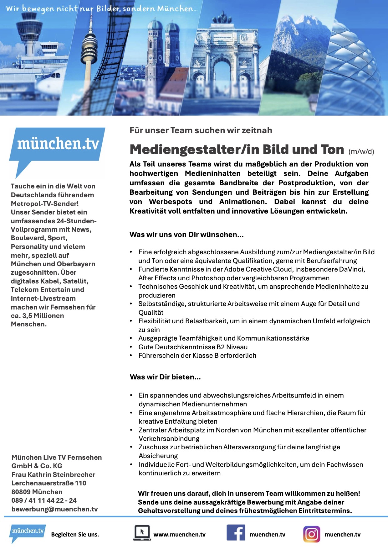 Mediengestalter/in Bild und Ton