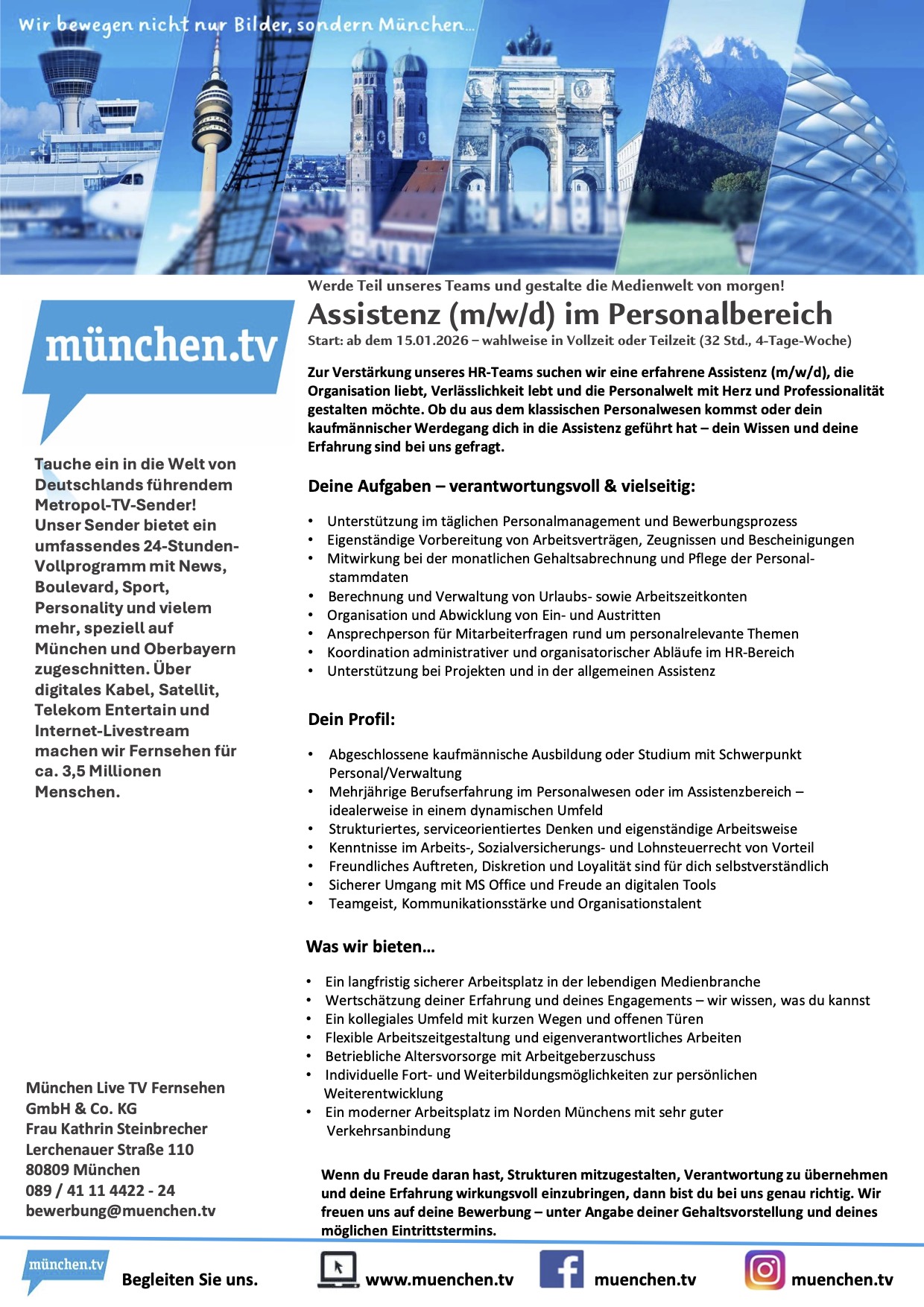 Assistenz (m/w/d) im Personalbereich