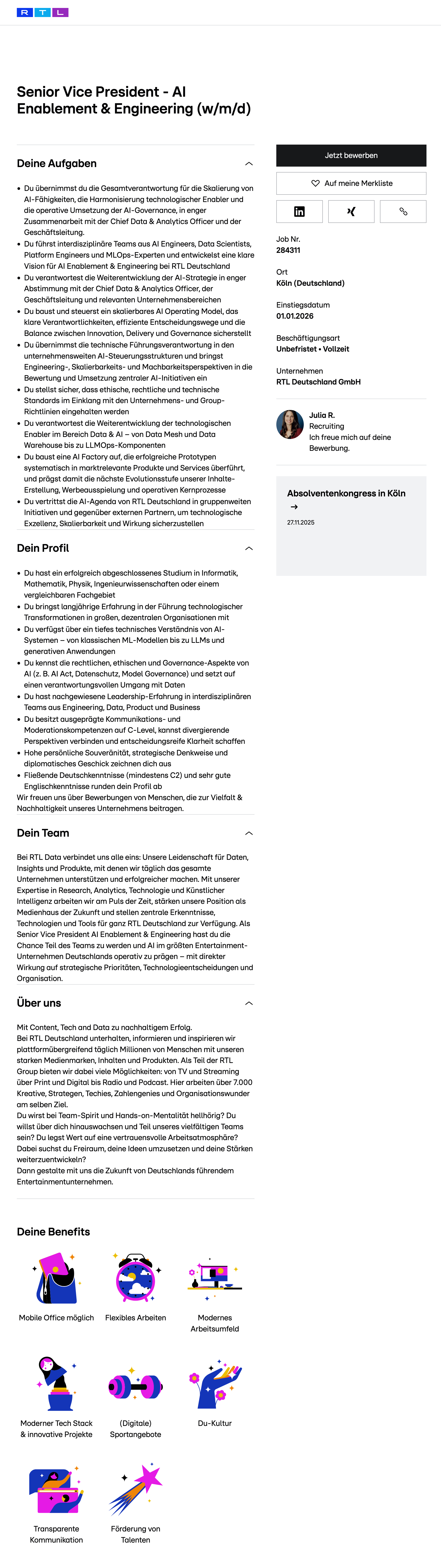 Senior Vice President - AI Enablement & Engineering (w/m/d)