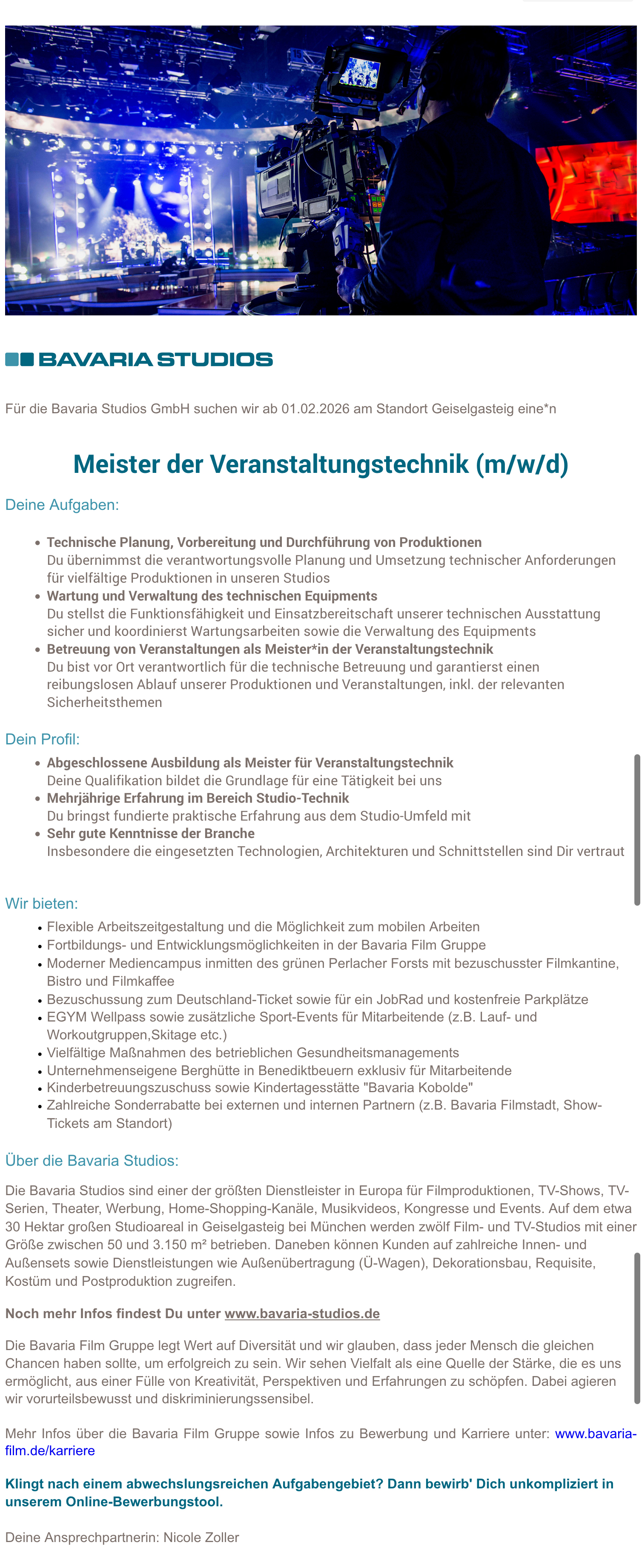 Meister der Veranstaltungstechnik (m/w/d)