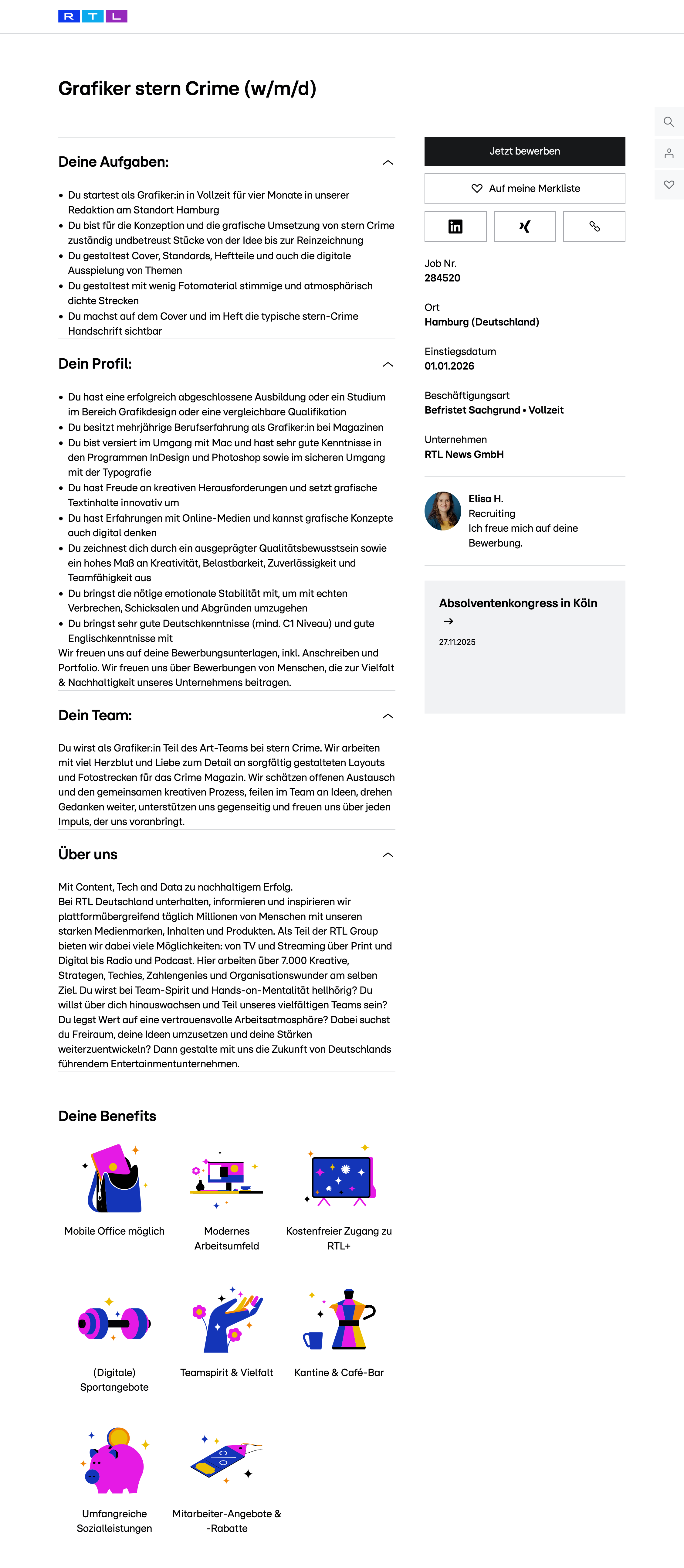 Grafiker stern Crime (w/m/d)