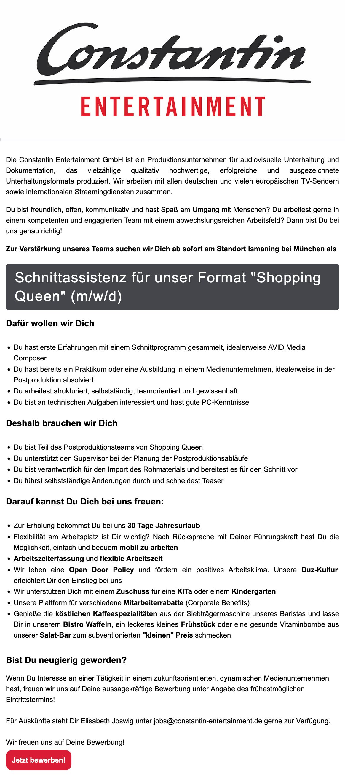 Schnittassistenz für unser Format 