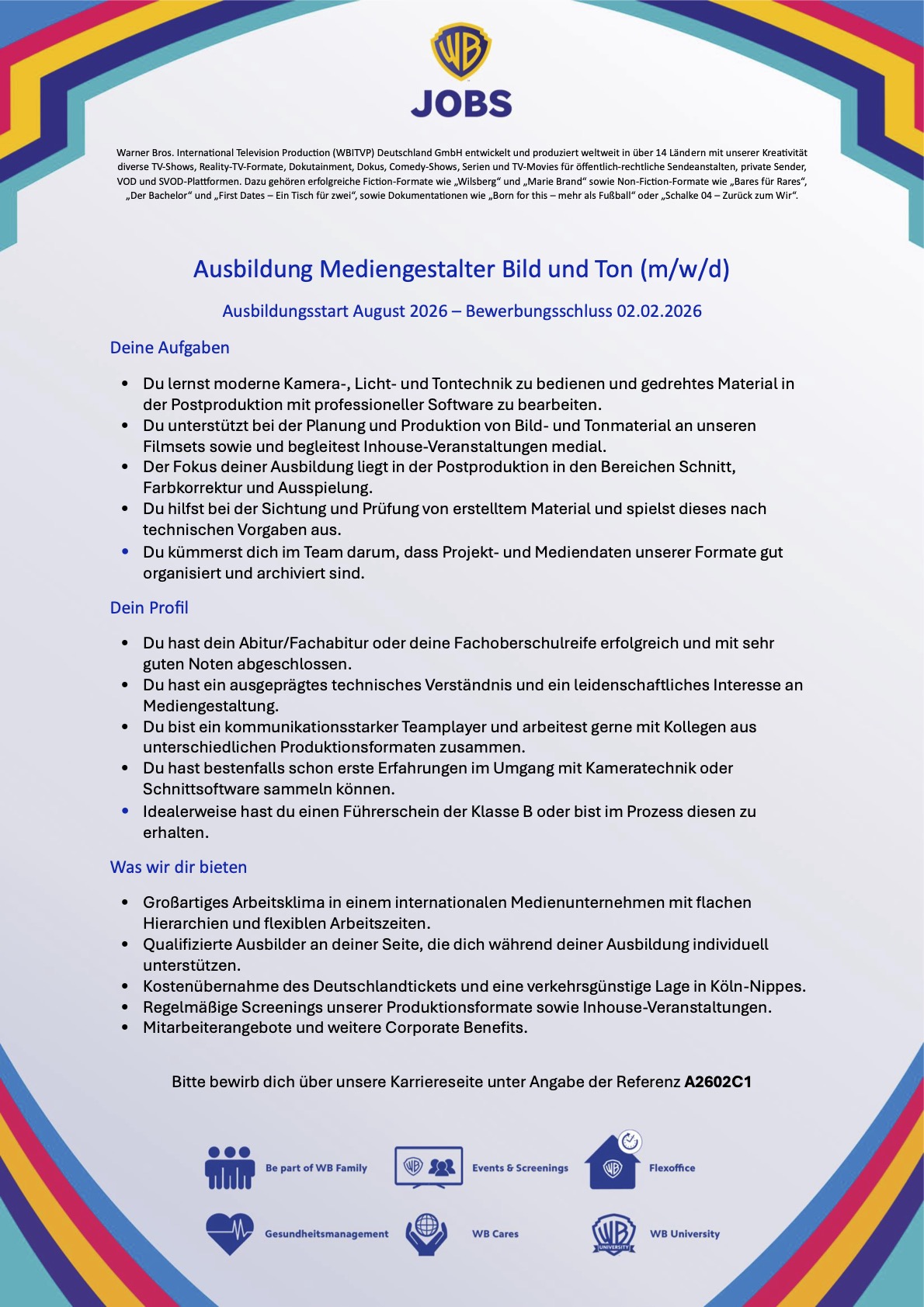 Ausbildung Mediengestalter Bild und Ton (m/w/d)