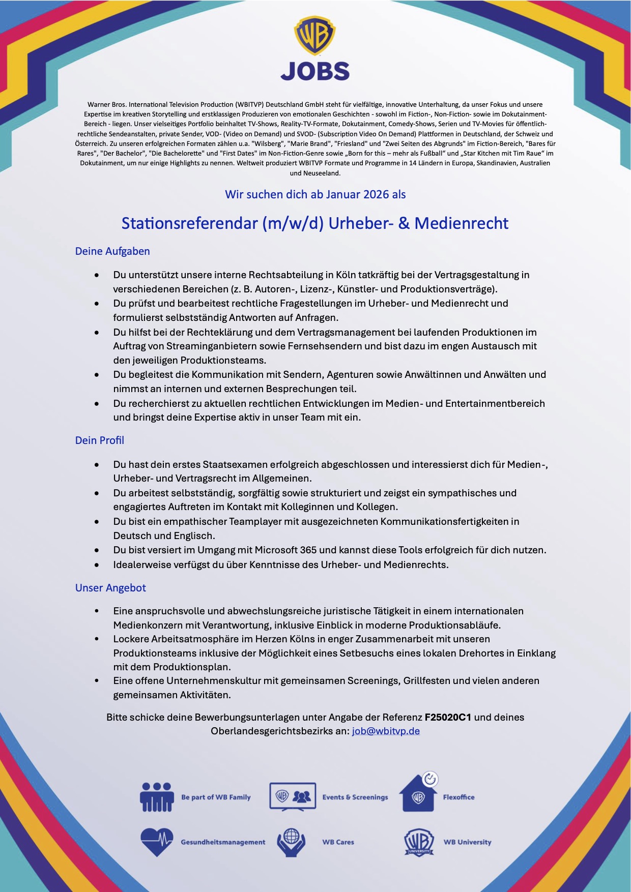 Stationsreferendar (m/w/d) Urheber- & Medienrecht