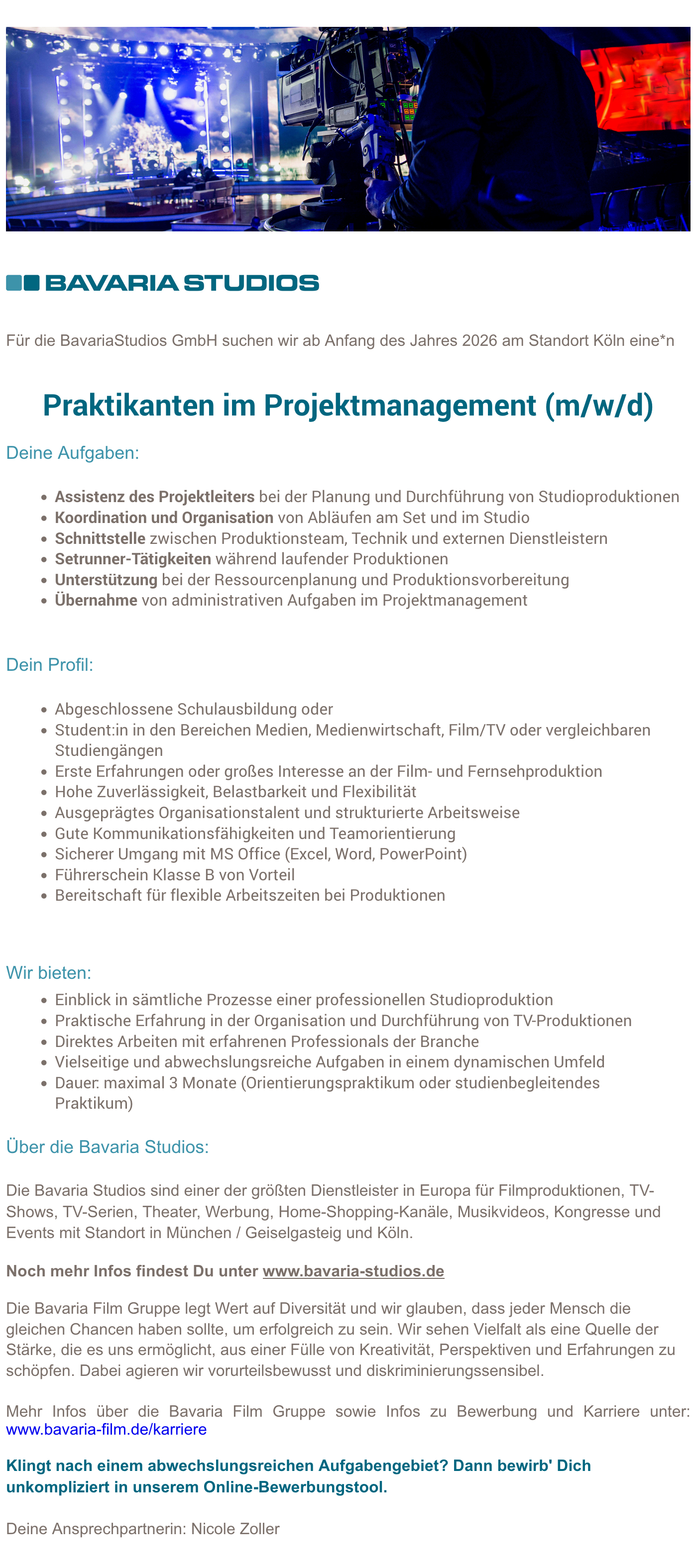 Praktikanten im Projektmanagement (m/w/d)