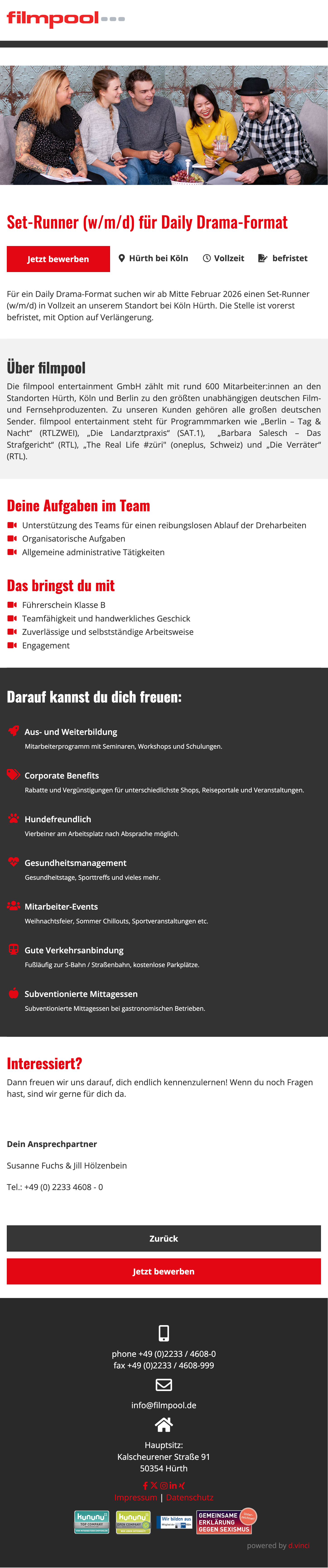 Set-Runner (w/m/d) für Daily Drama-Format