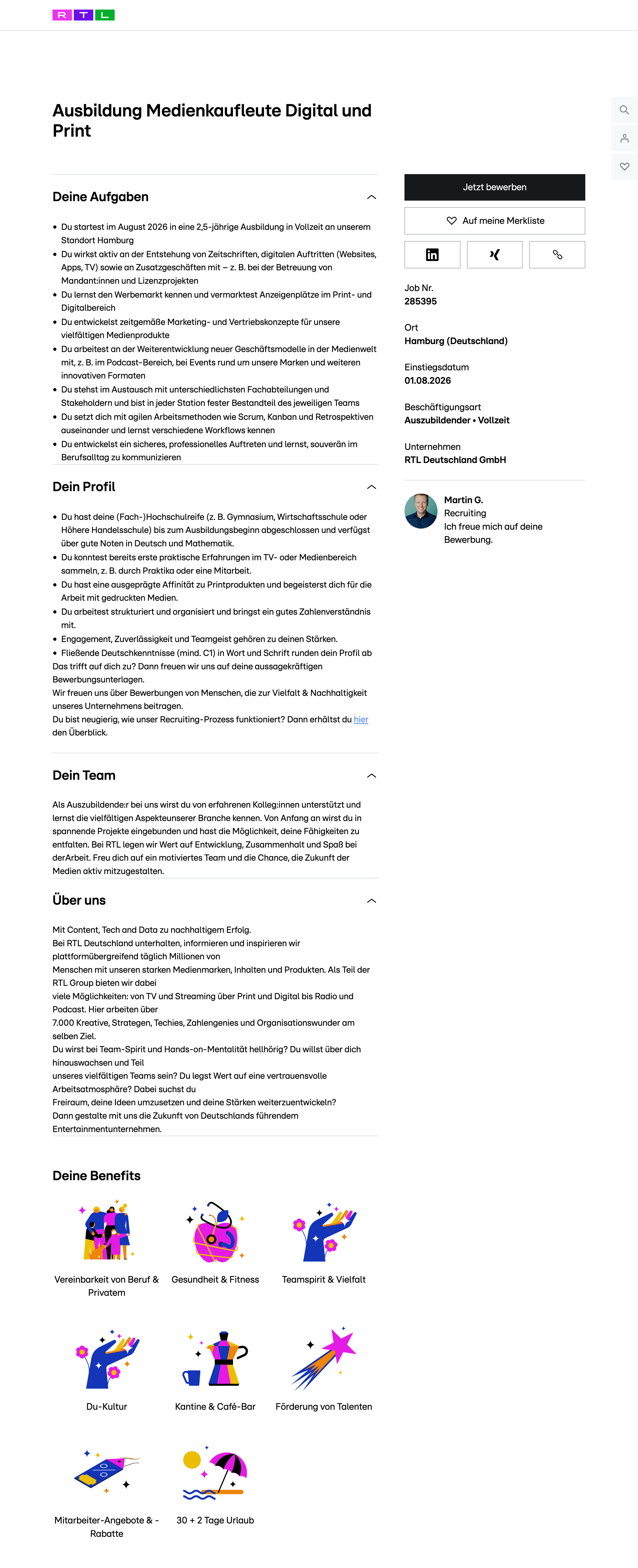 Ausbildung Medienkaufleute Digital und Print