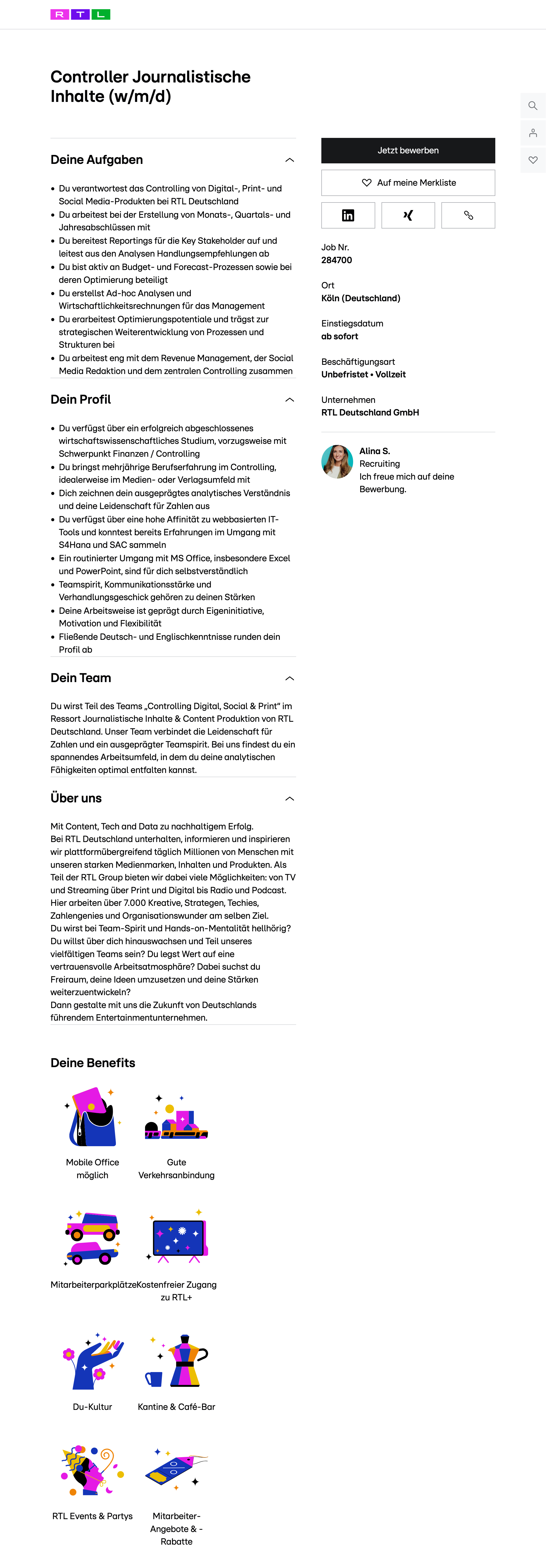 Controller Journalistische Inhalte (w/m/d)