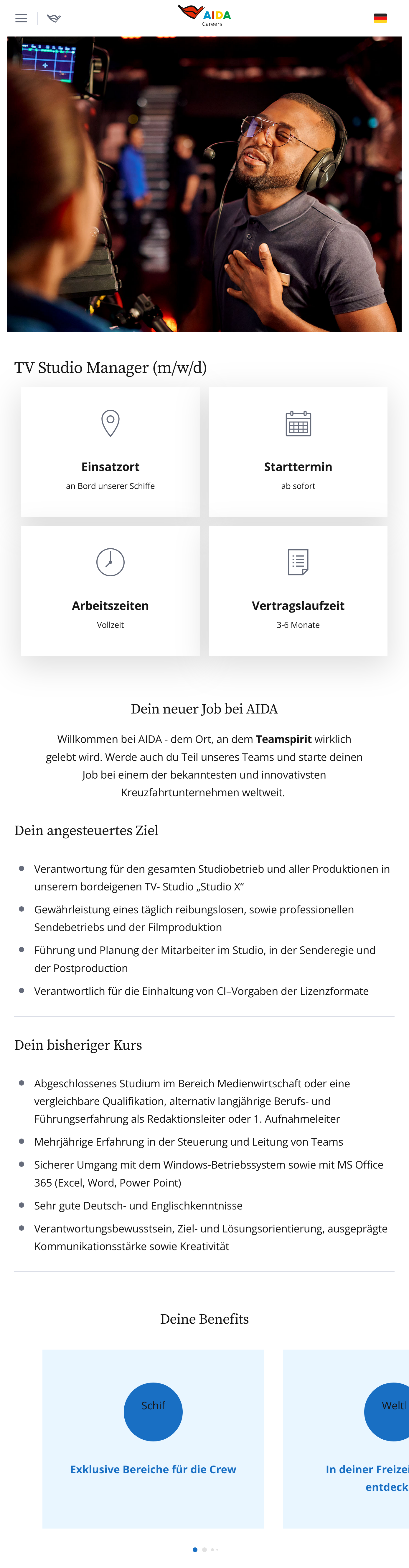 TV Studio Manager (m/w/d)