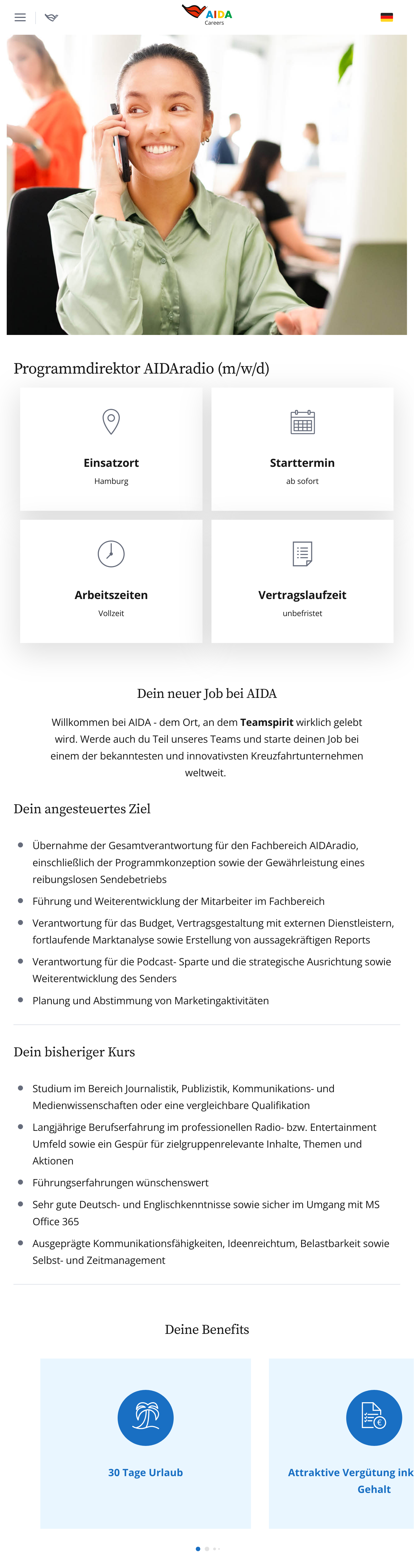 Programmdirektor AIDAradio (m/w/d)